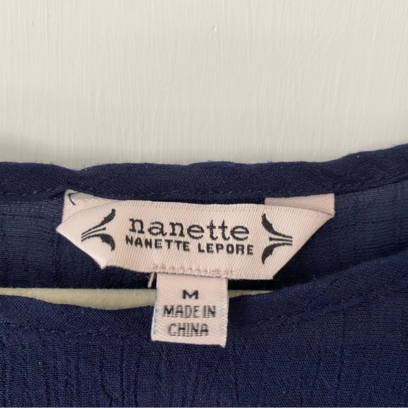 Nanette Lepore Navy Blouse - Picture 3 of 4